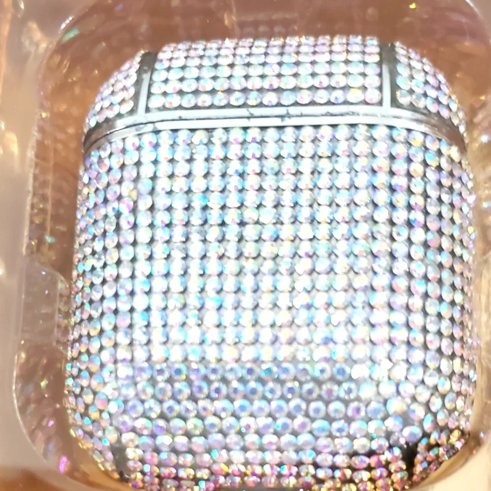 Silver Airpods Rhinestone  Case
